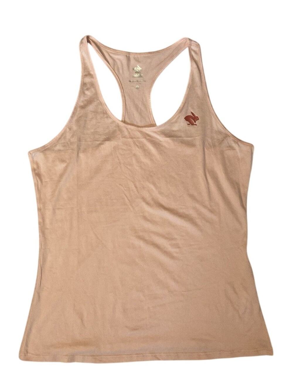 Rabbit Running Tank Top Womens Light Pink Scoop Size Large Red Rabbit